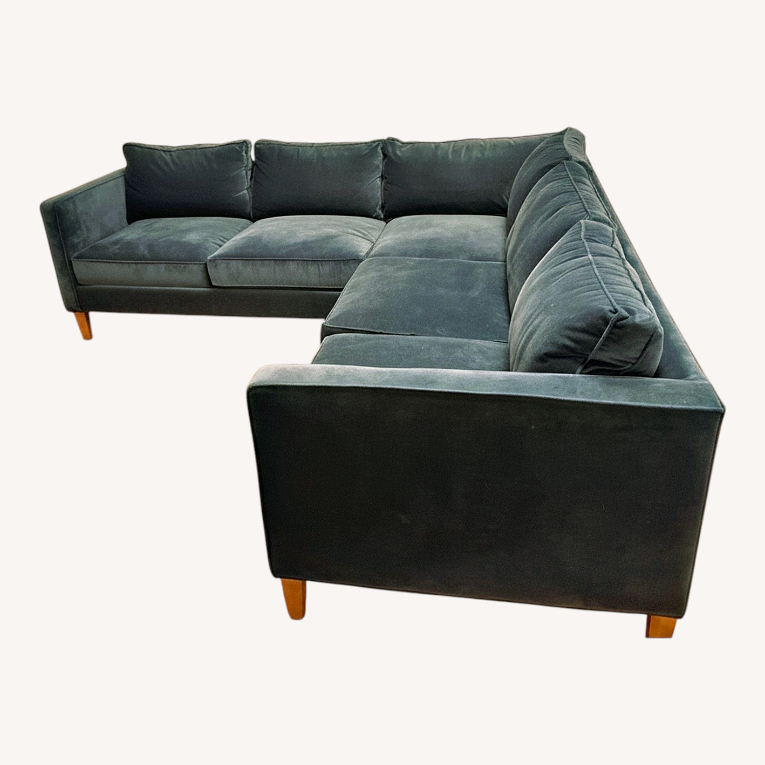 Maiden Home Velvet Blue Stanton Sofa Sectional - image-0
