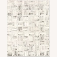 Restoration Hardware Basanti Rug 9' × 12' Marled Ivory/Charcoal