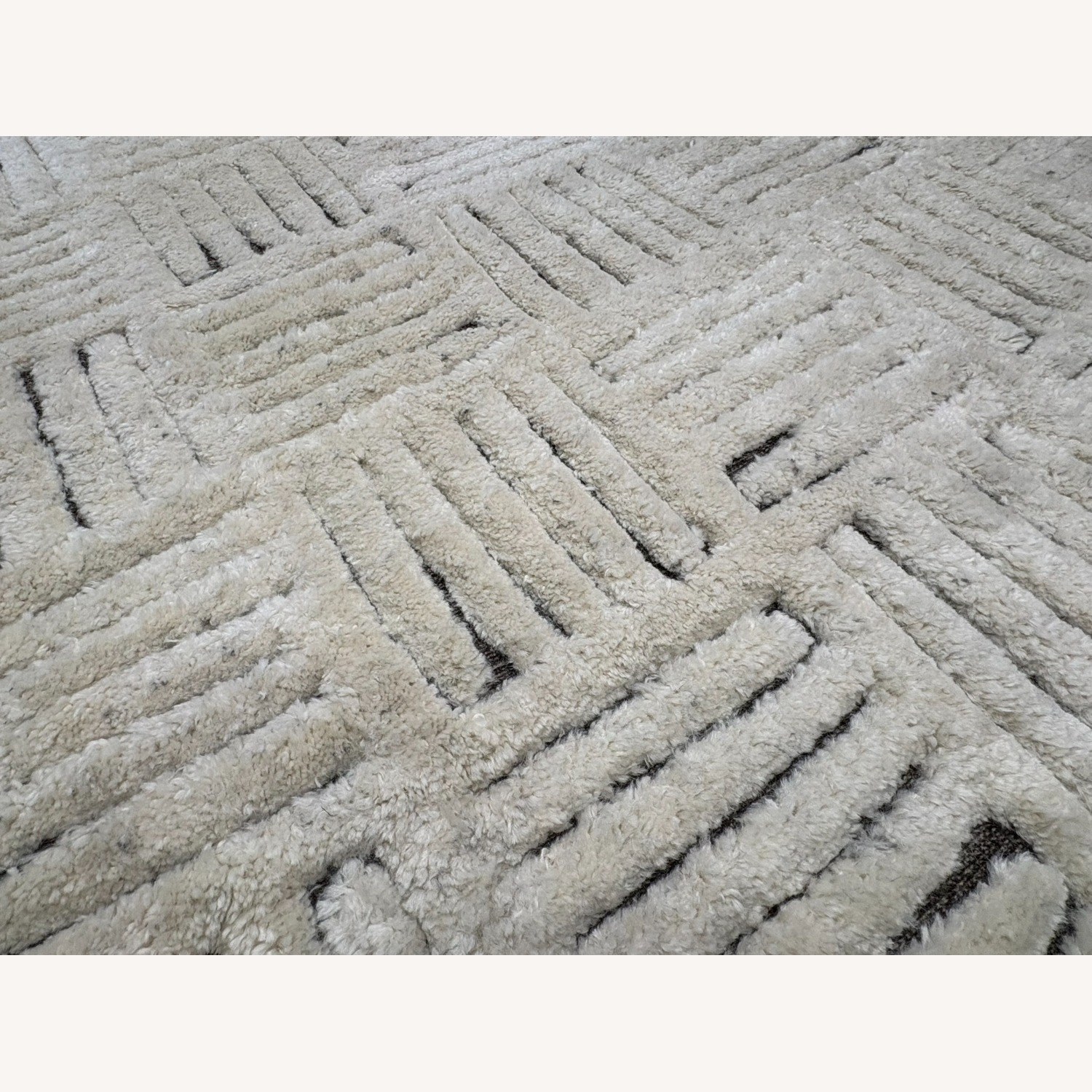 Restoration Hardware Basanti Rug 9' × 12' Marled Ivory/Charcoal - image-9