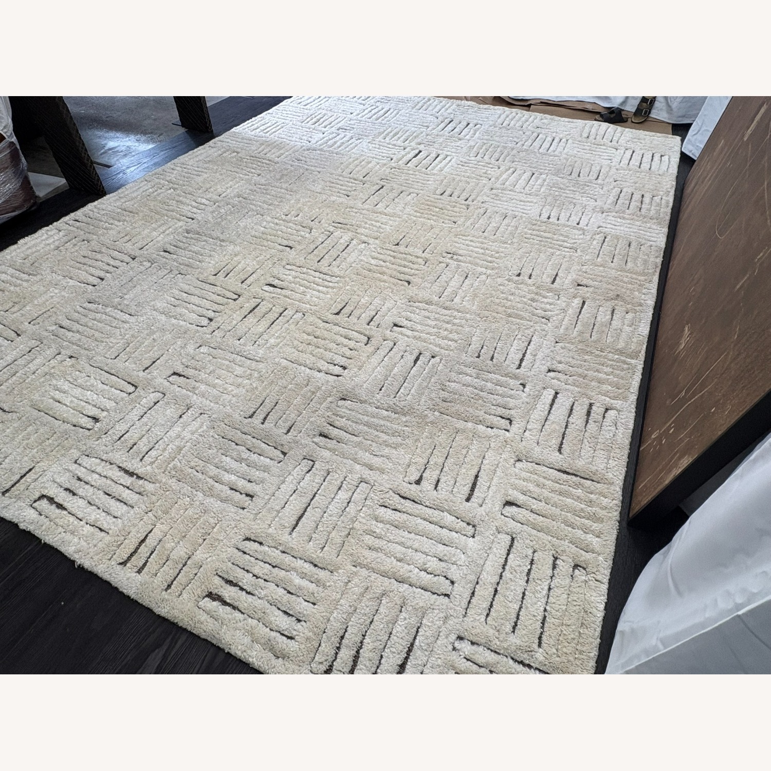 Restoration Hardware Basanti Rug 9' × 12' Marled Ivory/Charcoal - image-5