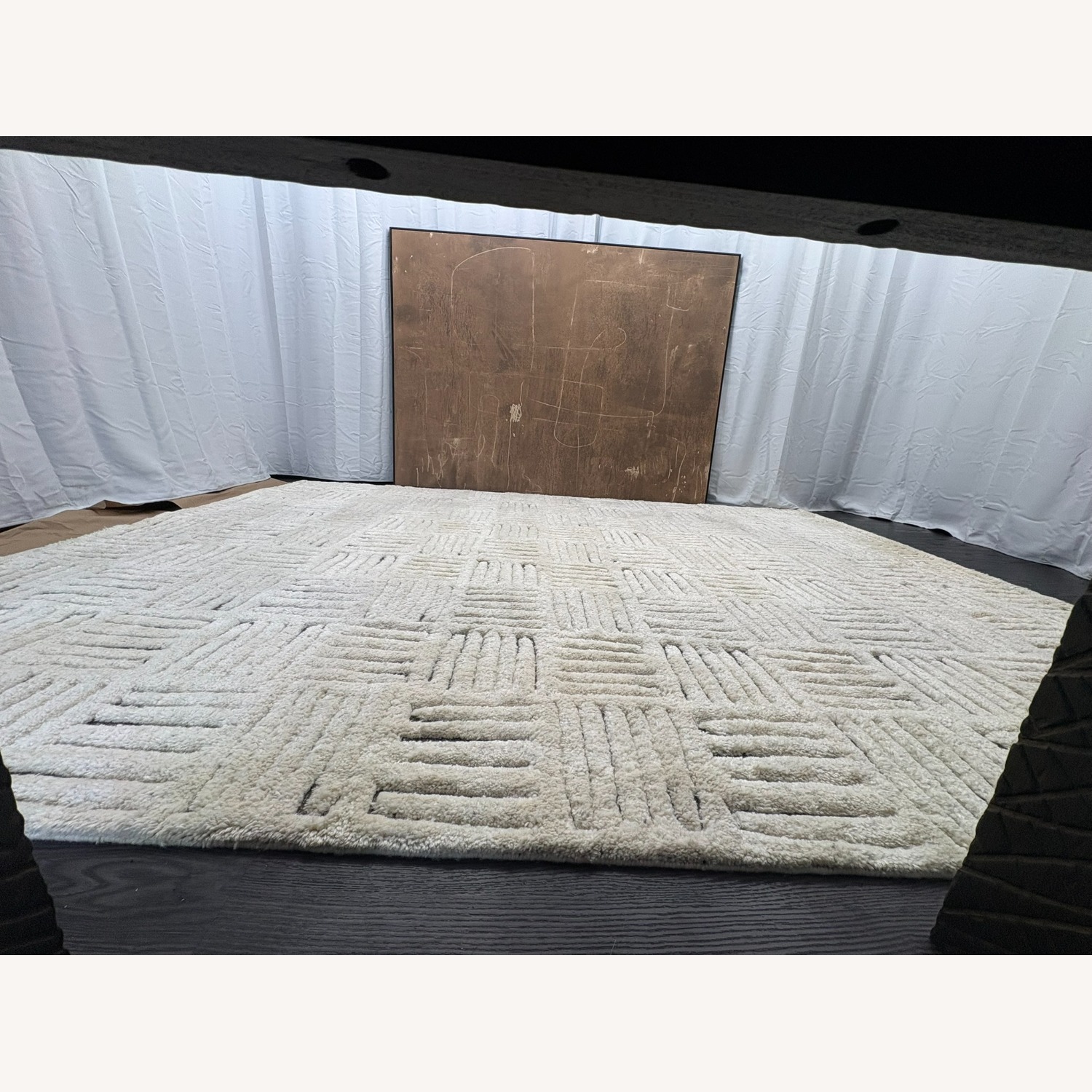 Restoration Hardware Basanti Rug 9' × 12' Marled Ivory/Charcoal - image-11