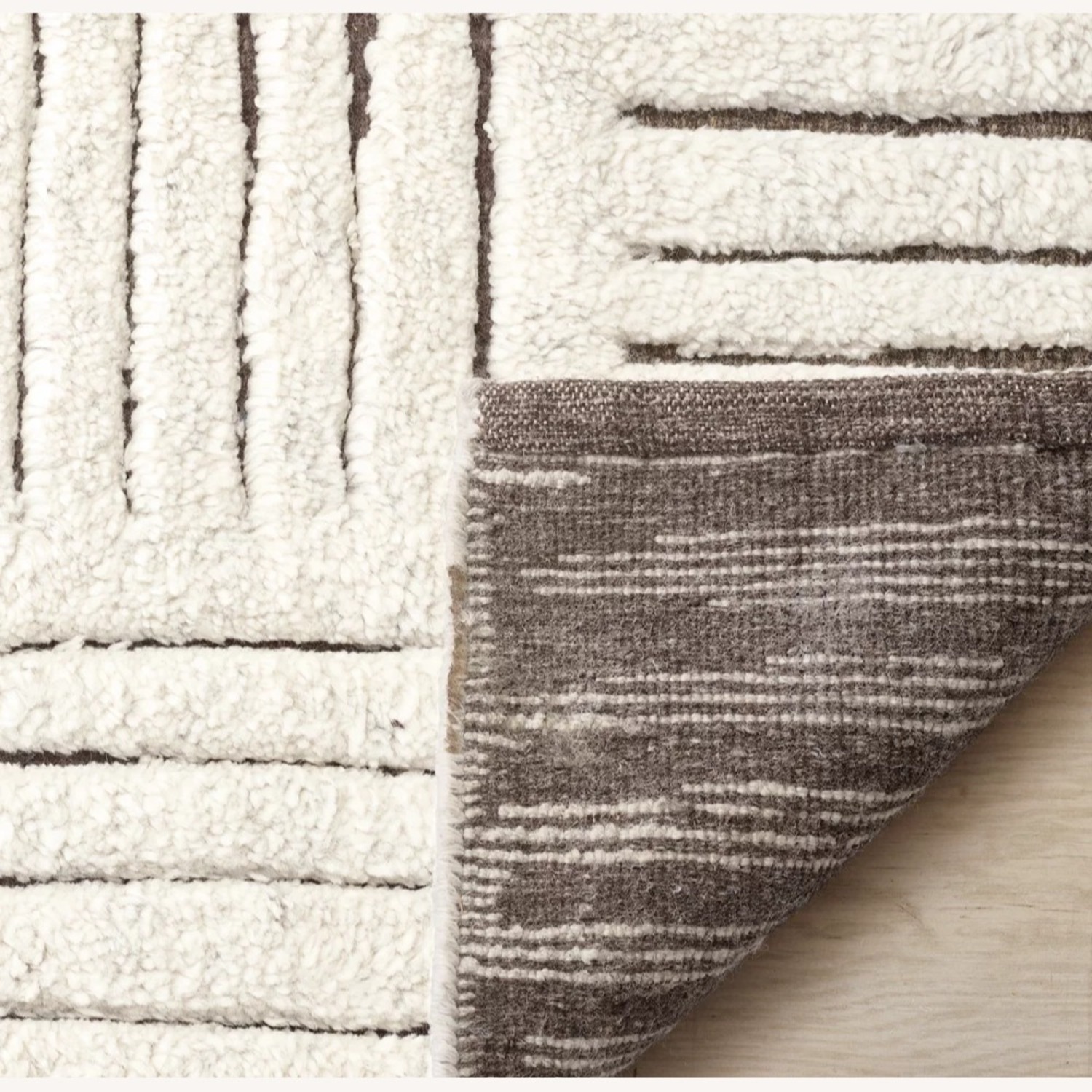 Restoration Hardware Basanti Rug 9' × 12' Marled Ivory/Charcoal - image-26