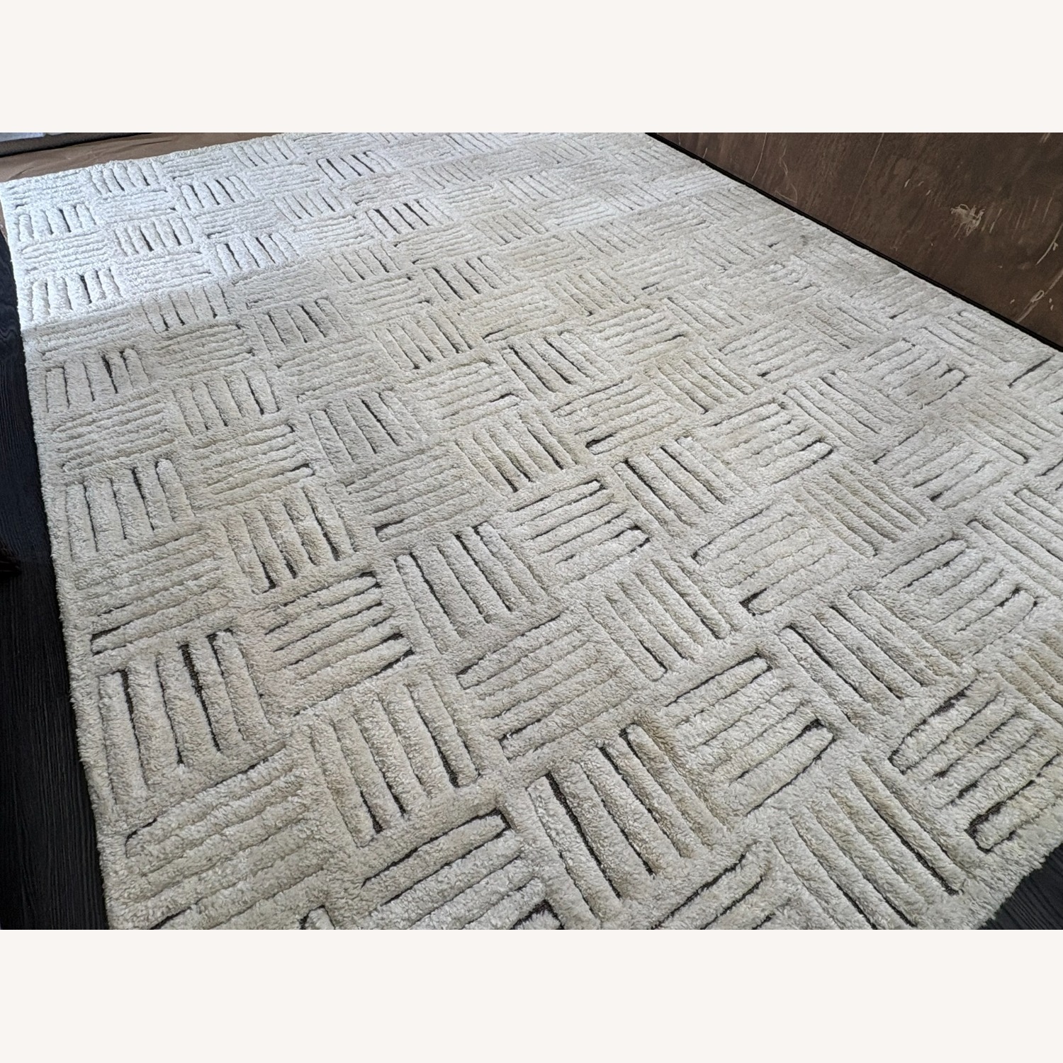 Restoration Hardware Basanti Rug 9' × 12' Marled Ivory/Charcoal - image-1