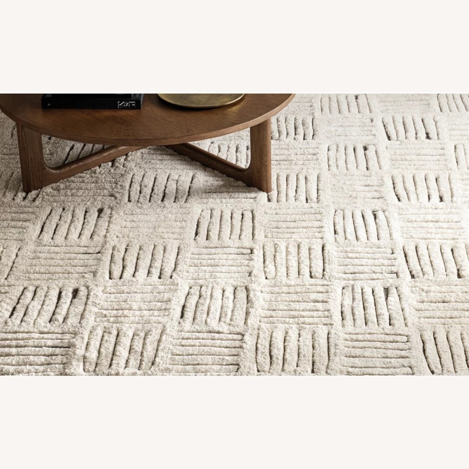 Restoration Hardware Basanti Rug 9' × 12' Marled Ivory/Charcoal - image-29