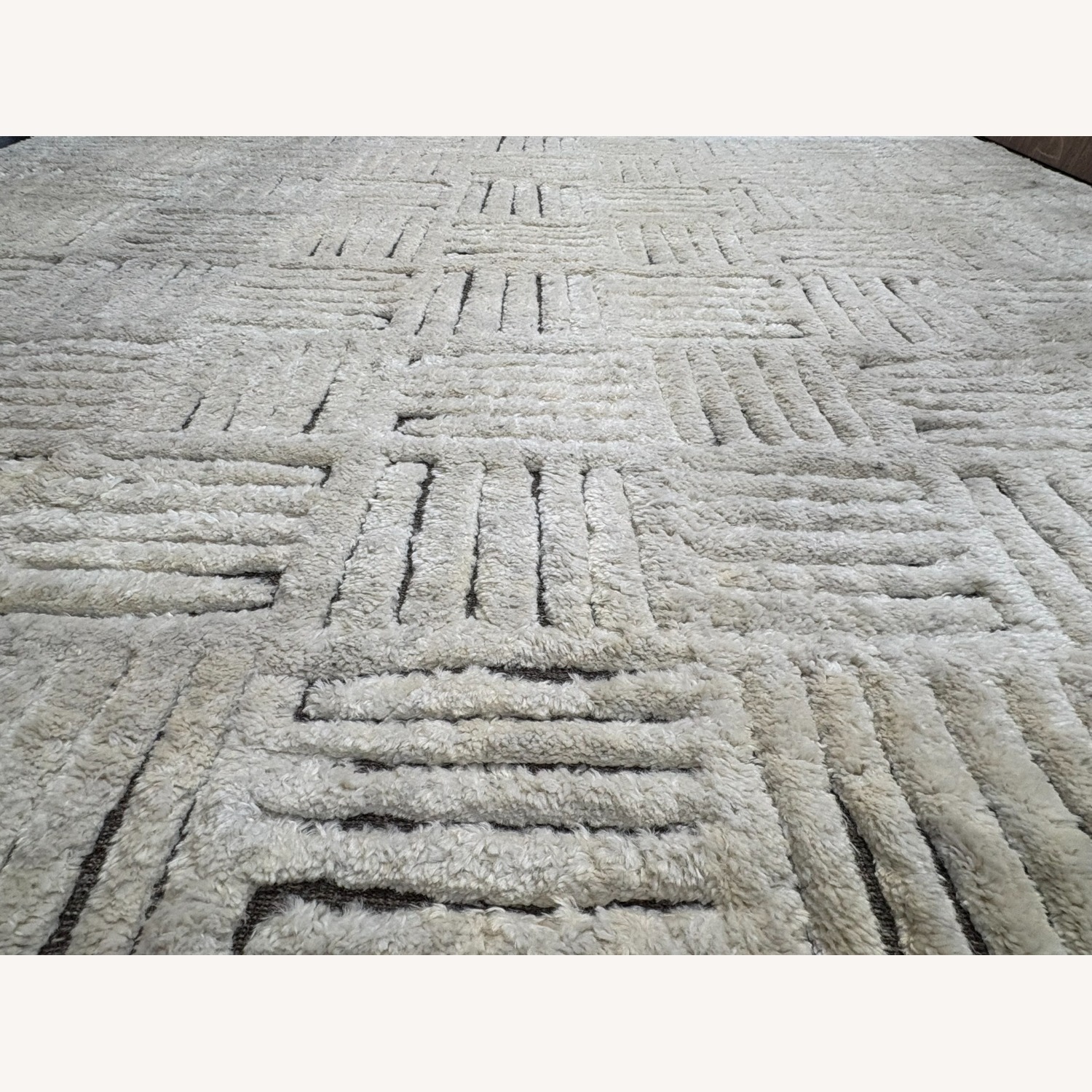 Restoration Hardware Basanti Rug 9' × 12' Marled Ivory/Charcoal - image-3