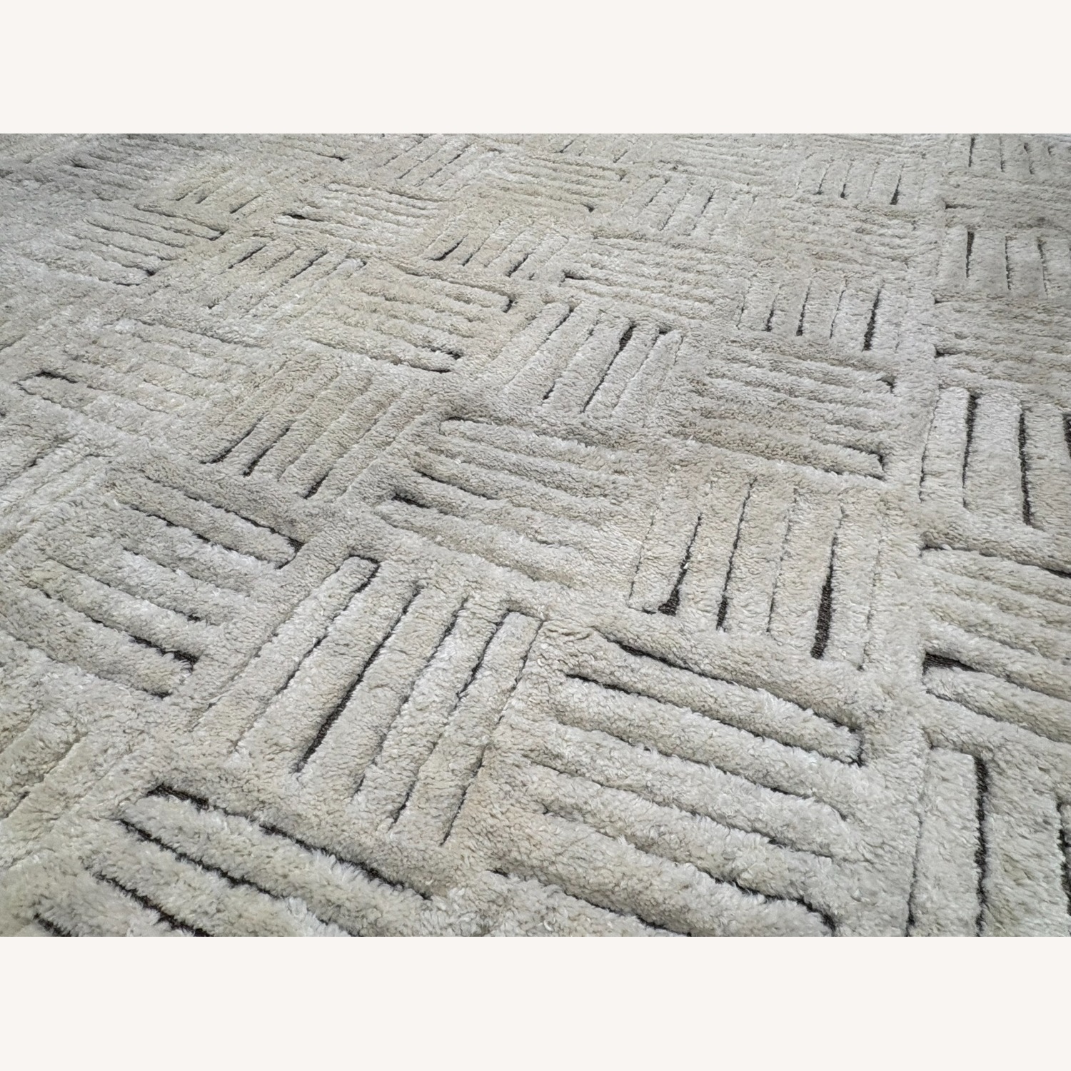 Restoration Hardware Basanti Rug 9' × 12' Marled Ivory/Charcoal - image-4