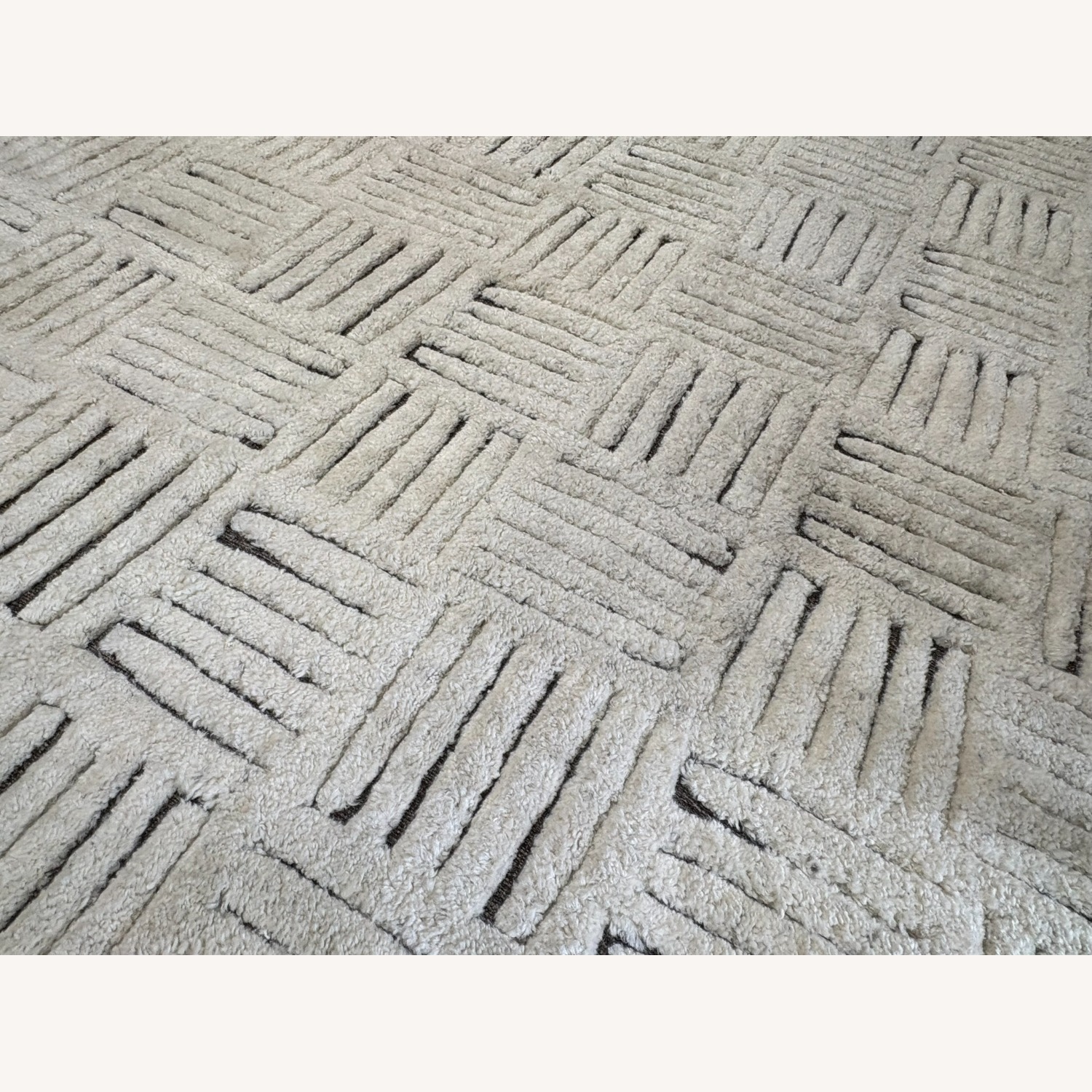 Restoration Hardware Basanti Rug 9' × 12' Marled Ivory/Charcoal - image-21