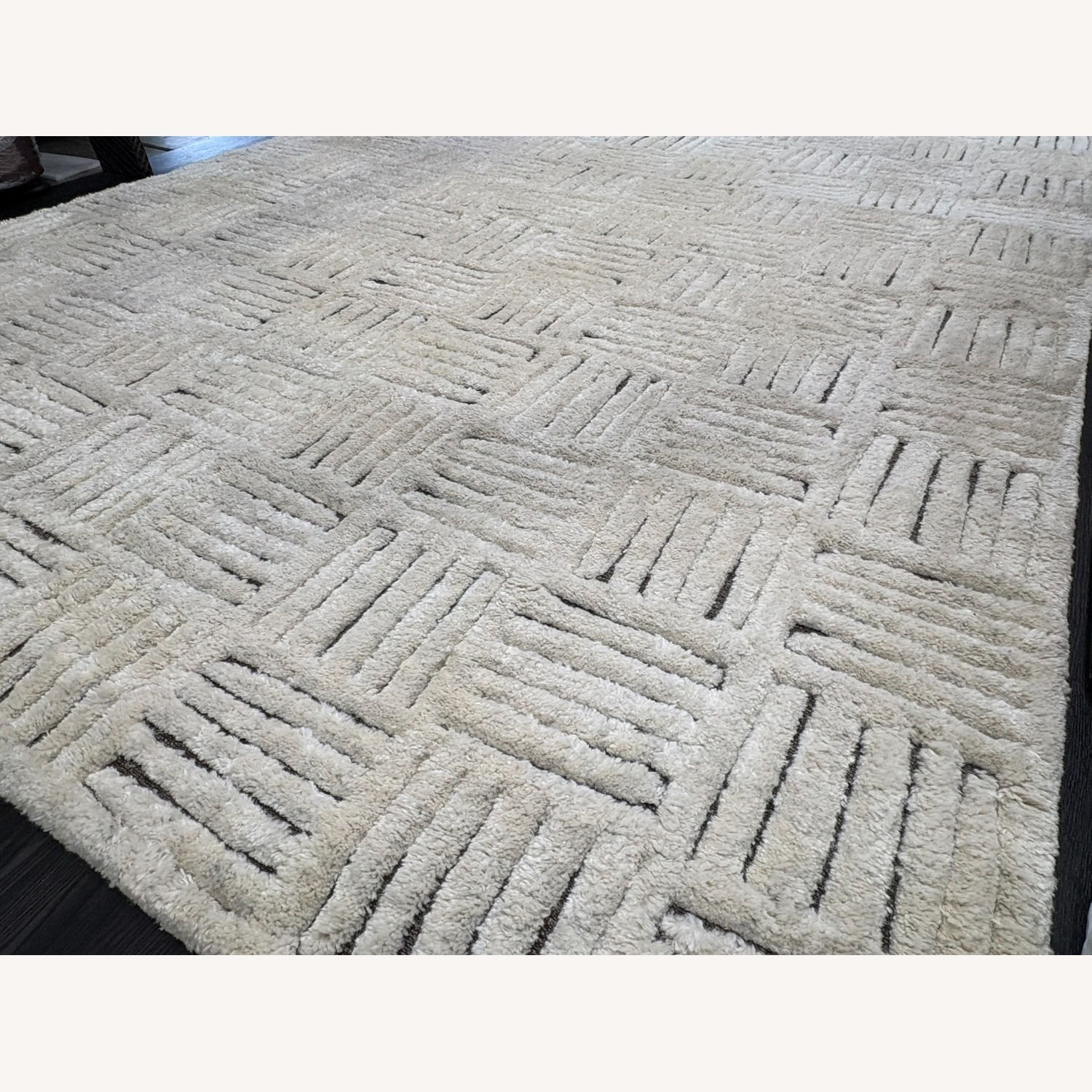 Restoration Hardware Basanti Rug 9' × 12' Marled Ivory/Charcoal - image-13