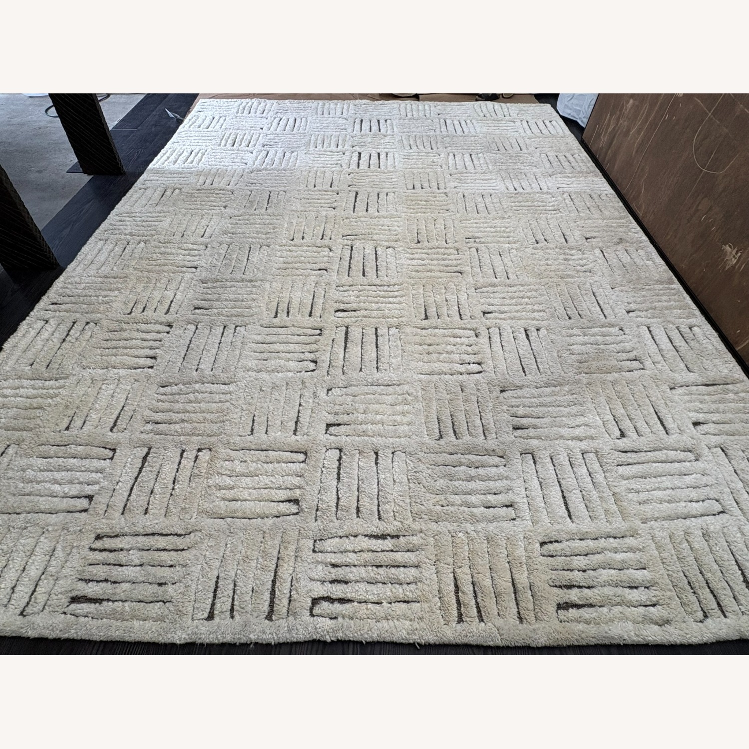 Restoration Hardware Basanti Rug 9' × 12' Marled Ivory/Charcoal - image-2