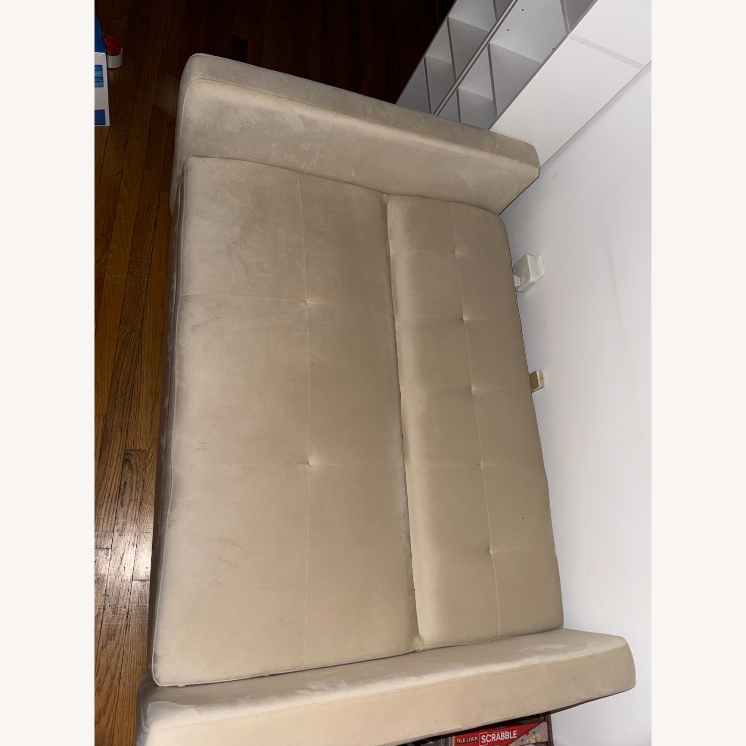 Natural Velvet Sleeper Sofa - image-4