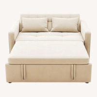 Natural Velvet Sleeper Sofa