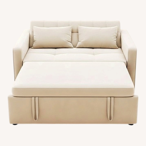 Used Natural Velvet Sleeper Sofa for sale on AptDeco