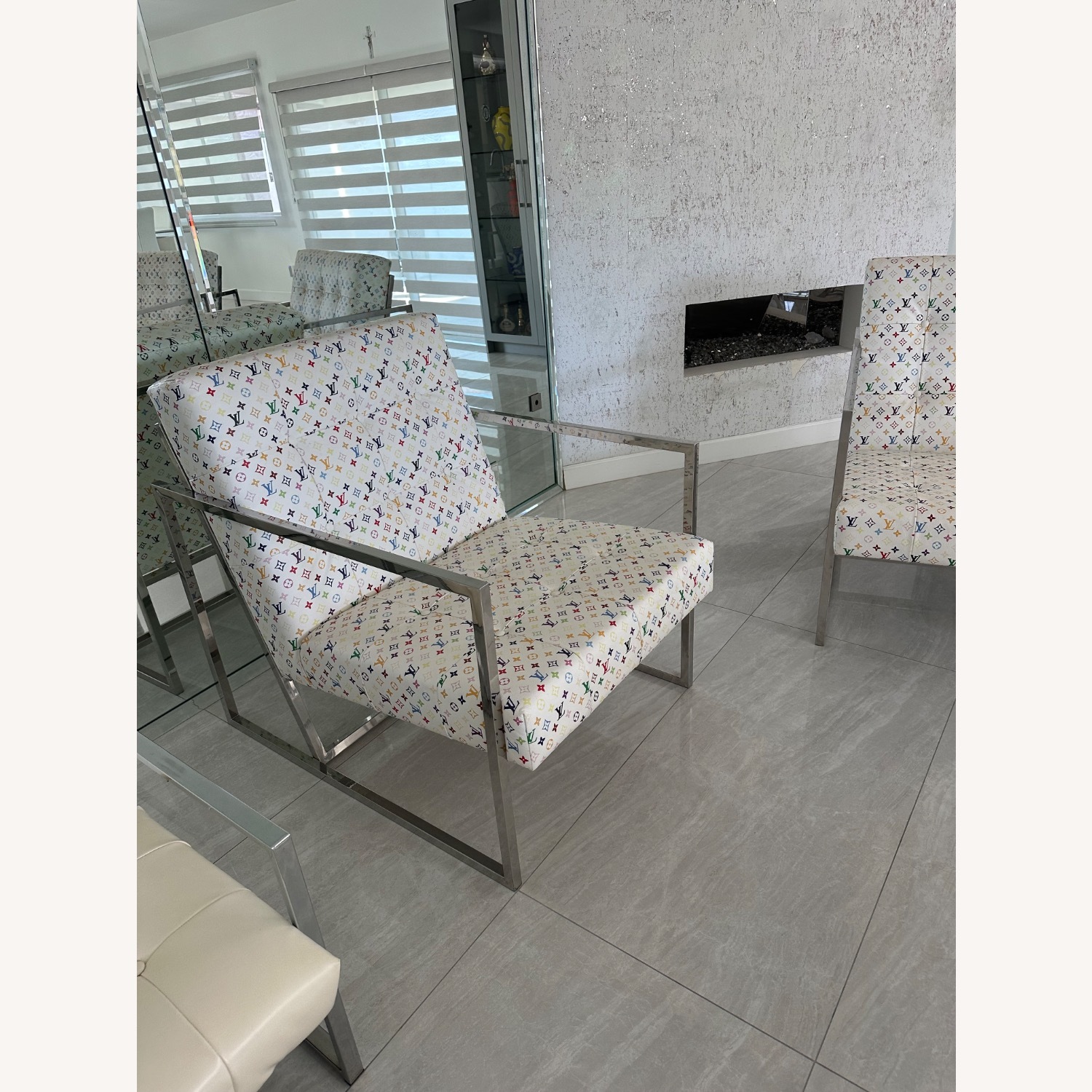 Louis Vuitton Multicolore Monogram Pattern Chair - image-2