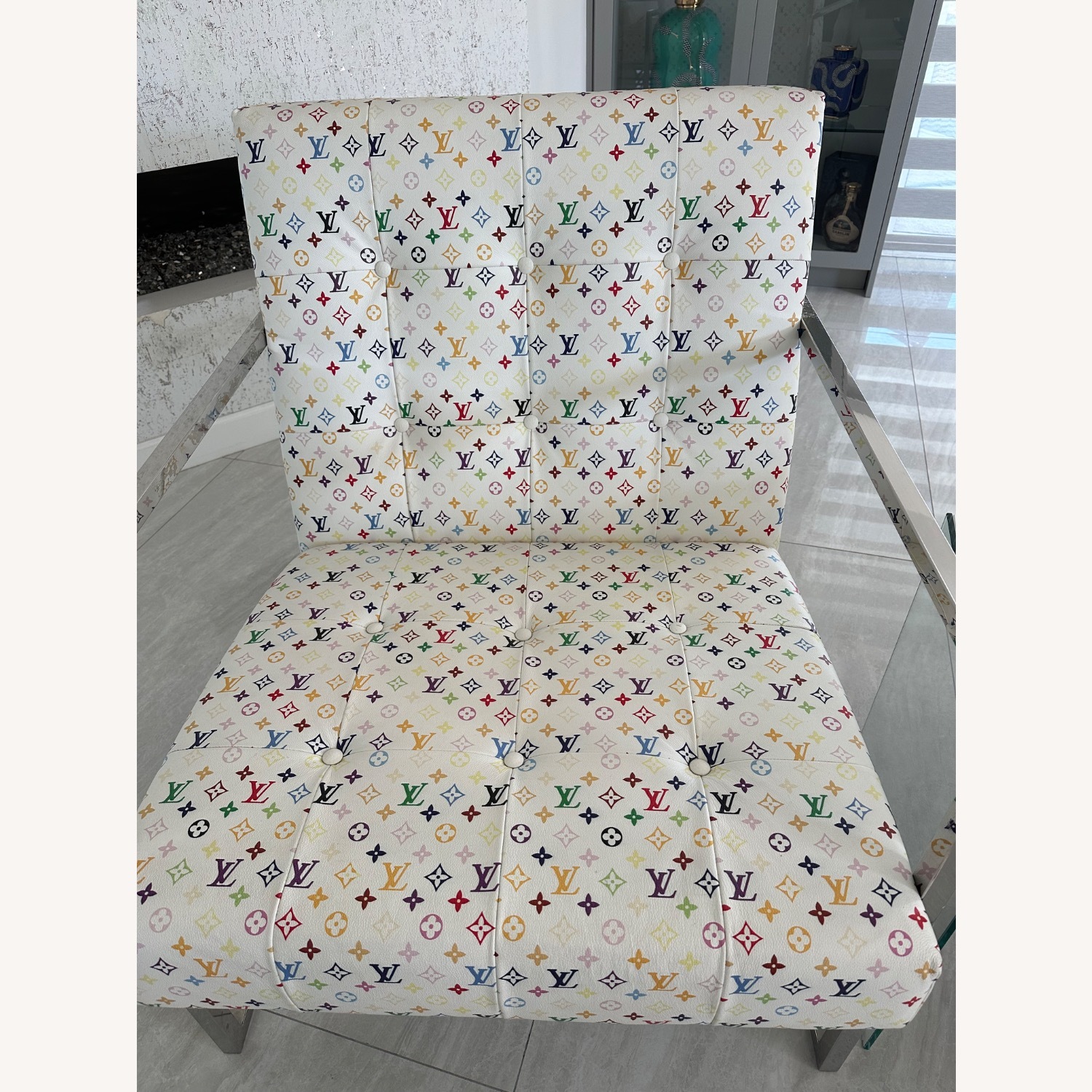 Louis Vuitton Multicolore Monogram Pattern Chair - image-1