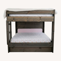 Light Brown Wood Bunk Bed