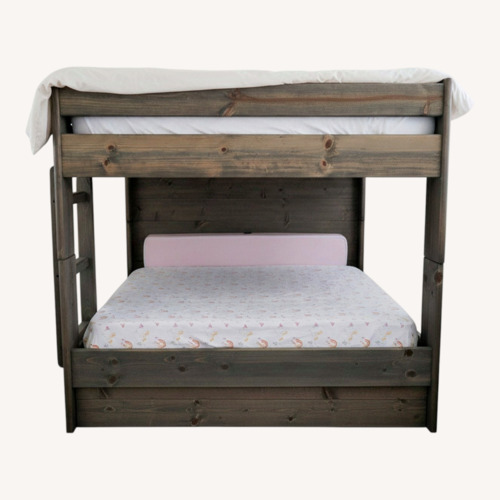Used Light Brown Wood Bunk Bed for sale on AptDeco