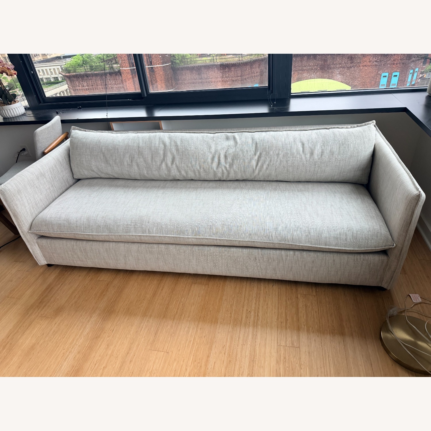 CB2 Corroy Natural Linen 3+ Seater Sofa - image-1