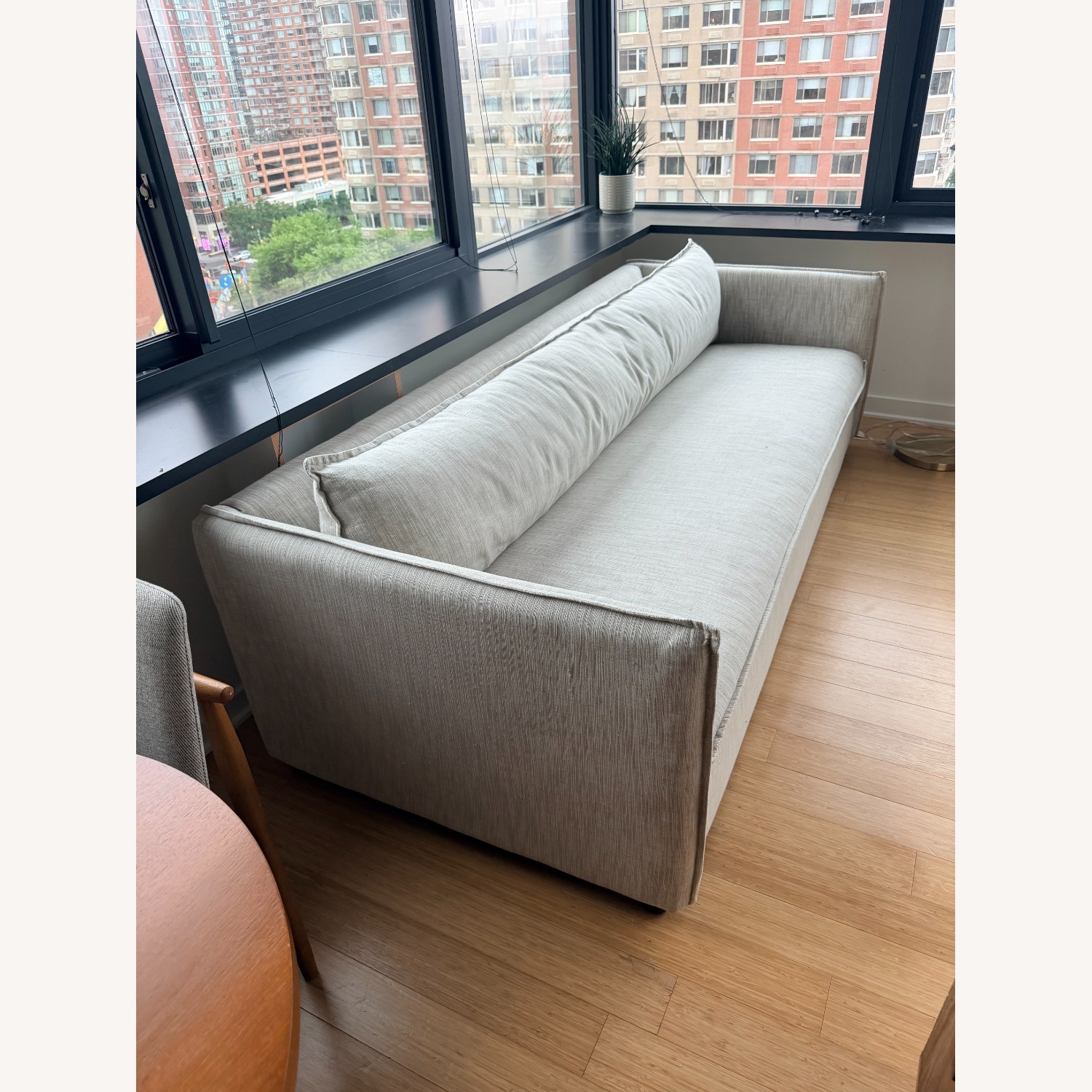 CB2 Corroy Natural Linen 3+ Seater Sofa - image-2