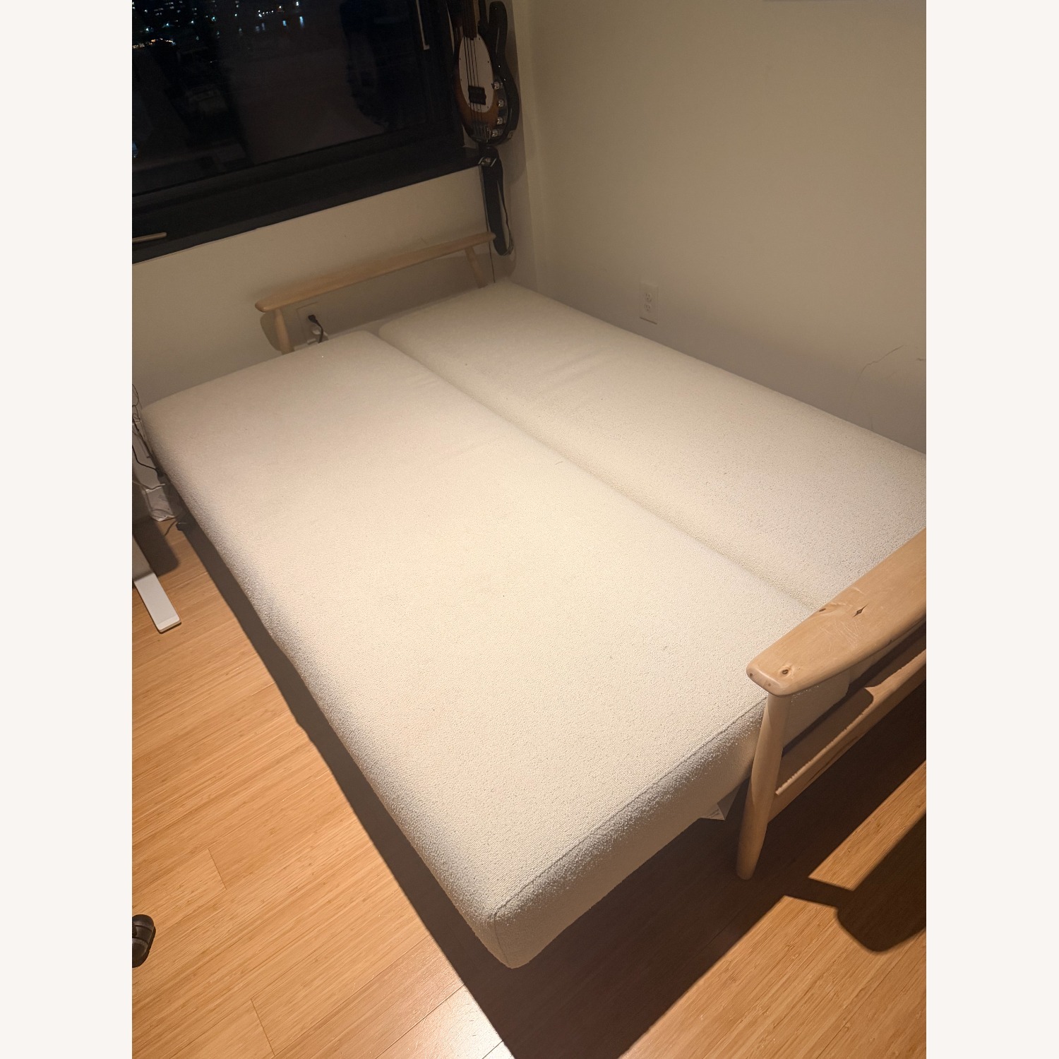 CB2 Una Ivory Boucle 84” Sleeper Sofa - image-4