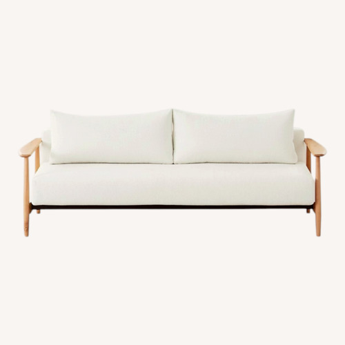 Used CB2 Una Ivory Boucle 84” Sleeper Sofa for sale on AptDeco