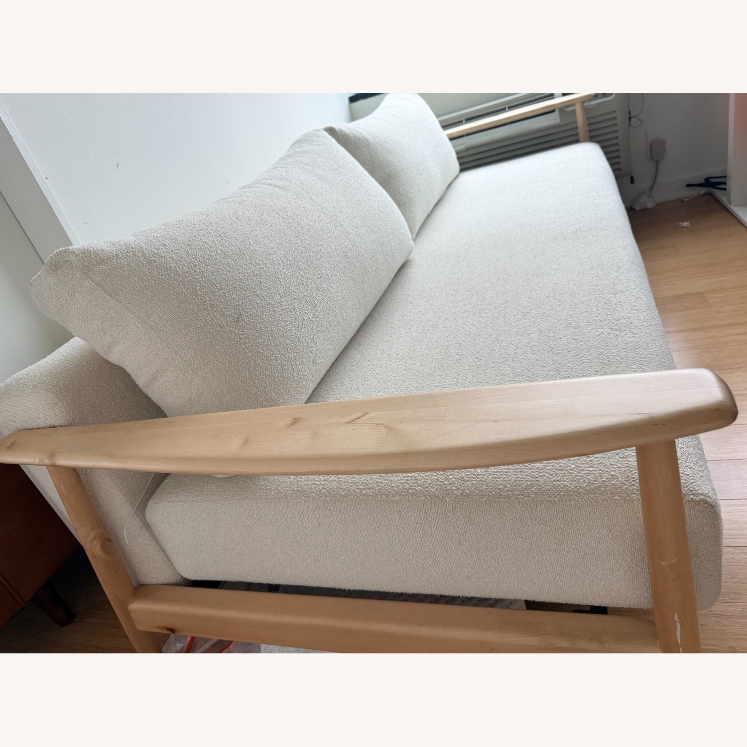 CB2 Una Ivory Boucle 84” Sleeper Sofa - image-2