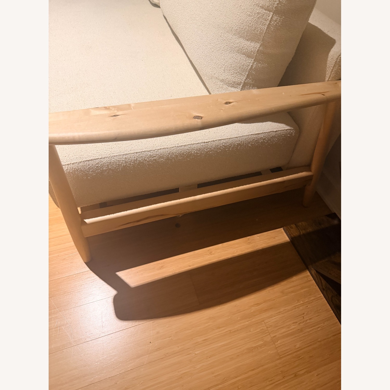 CB2 Una Ivory Boucle 84” Sleeper Sofa - image-3
