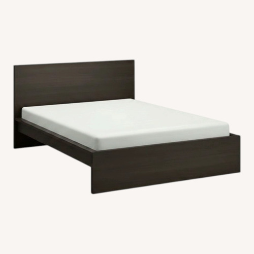 Used IKEA Dark Brown Wood Full Bed for sale on AptDeco