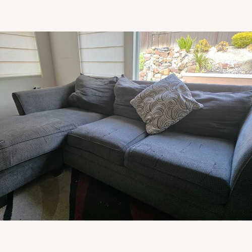 Used Dark Gray Fabric 2 Piece Sectional for sale on AptDeco