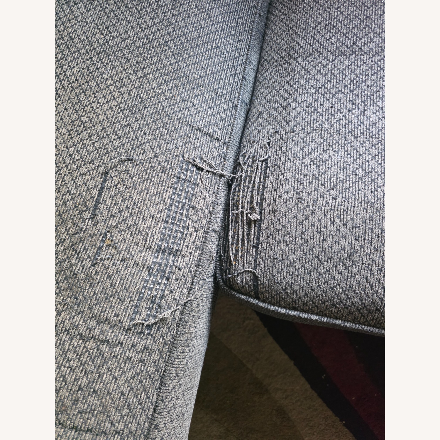 Dark Gray Fabric 2 Piece Sectional - image-4
