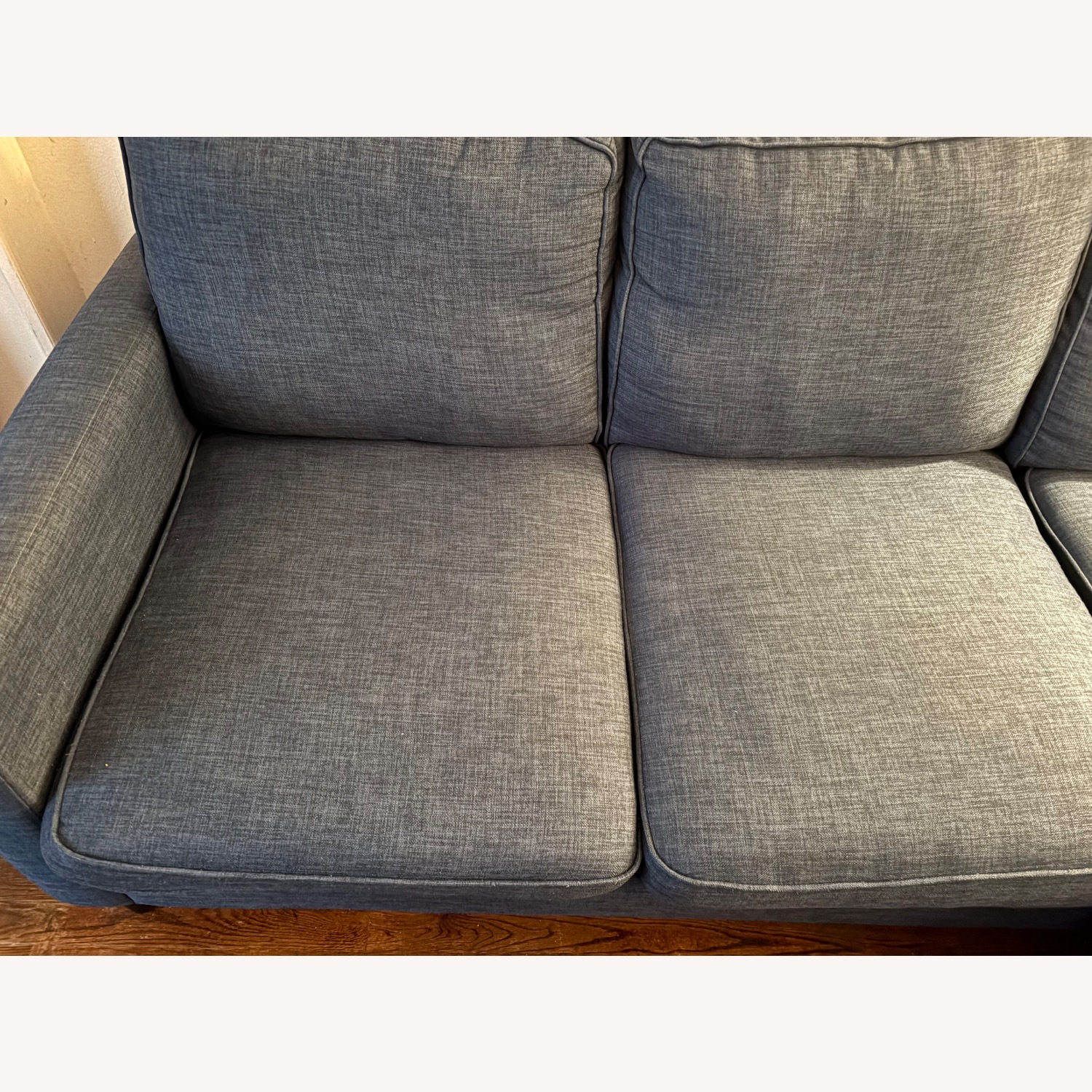 Bob's Discount Furniture Blue Fabric Loveseat - image-2
