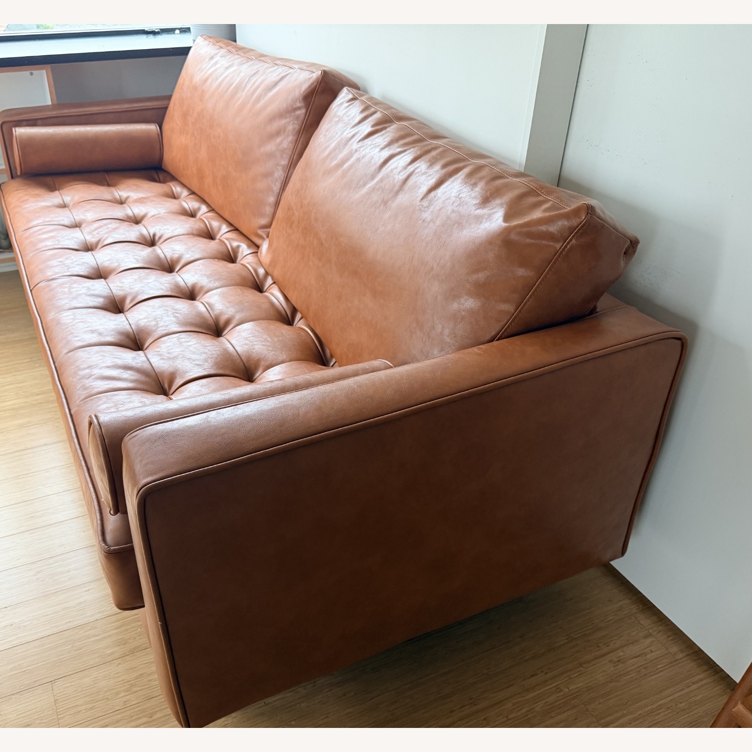 Wayfair Nappa Light Brown Leather 3+ Seater Sofa - image-2