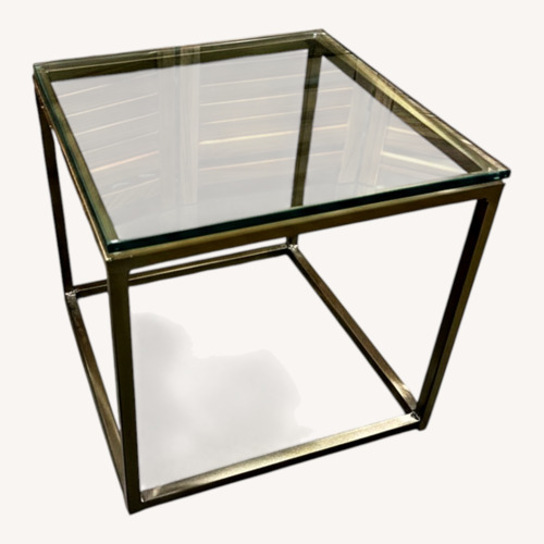 Used Johnston Casuals Furniture Transparent Side Table for sale on AptDeco