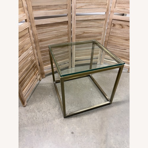 Used Johnston Casuals Furniture Transparent Side Table for sale on AptDeco