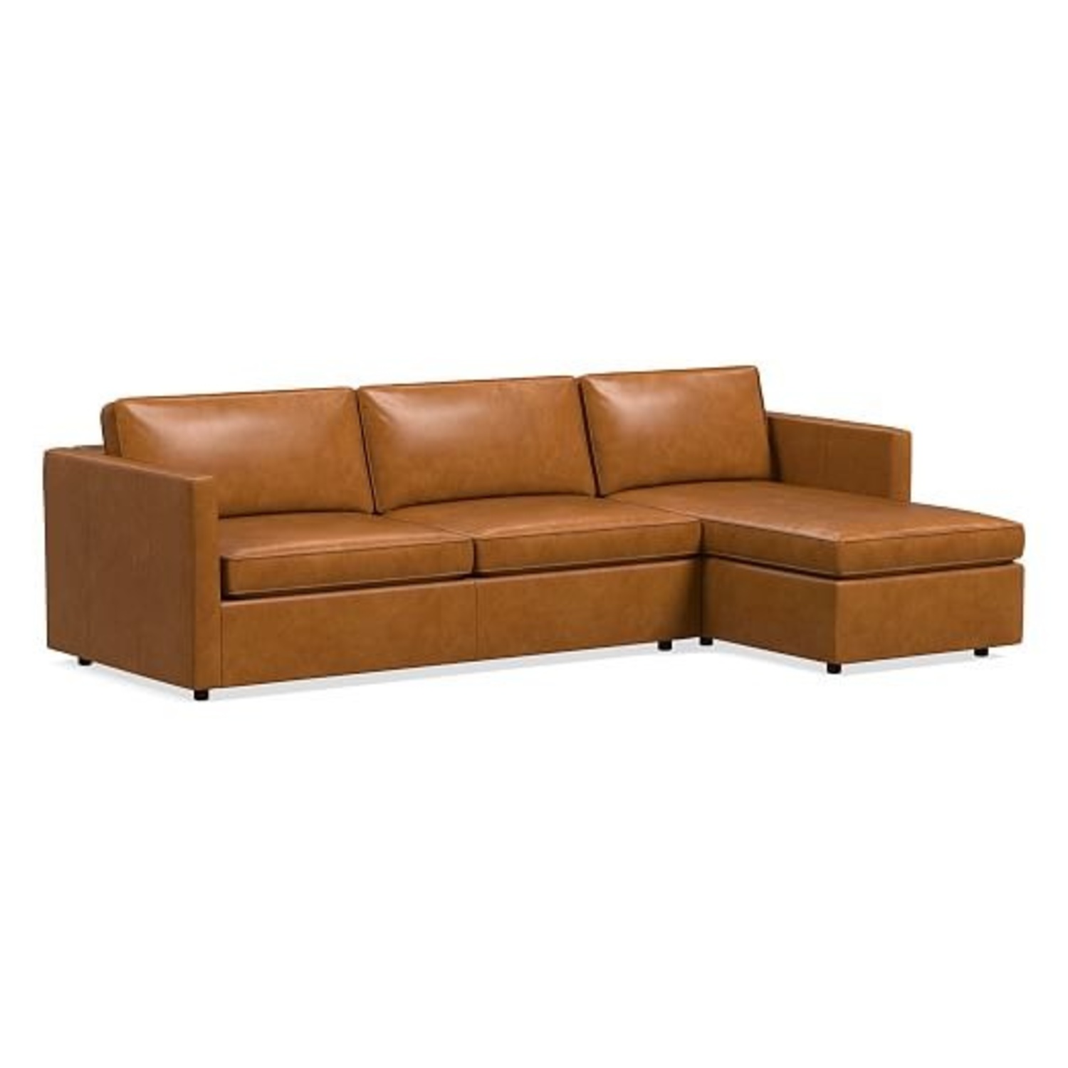 West Elm Henry Dark Brown Leather Sleeper Sofa - image-5