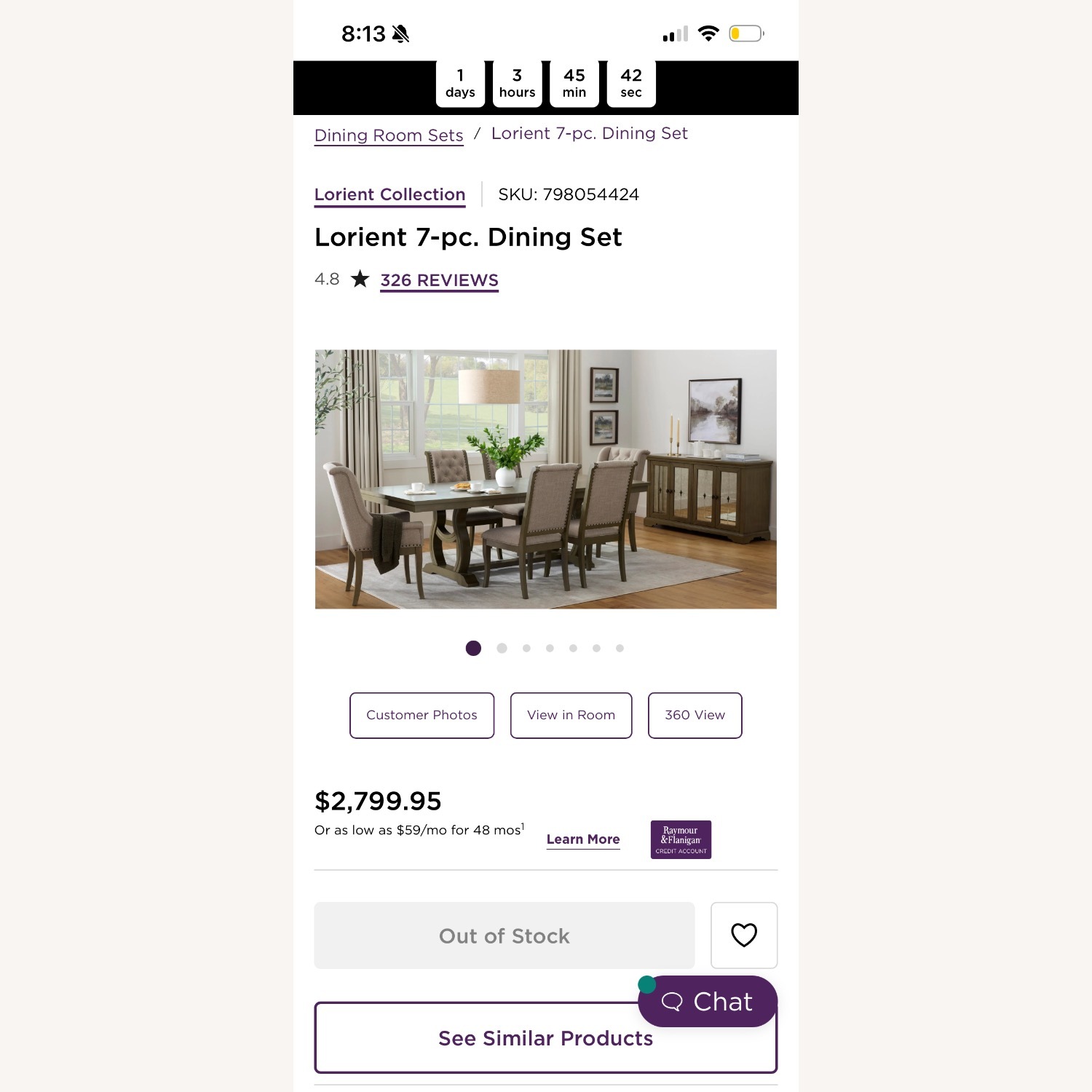 Raymour & Flanigan Lorient Dining Table - image-2
