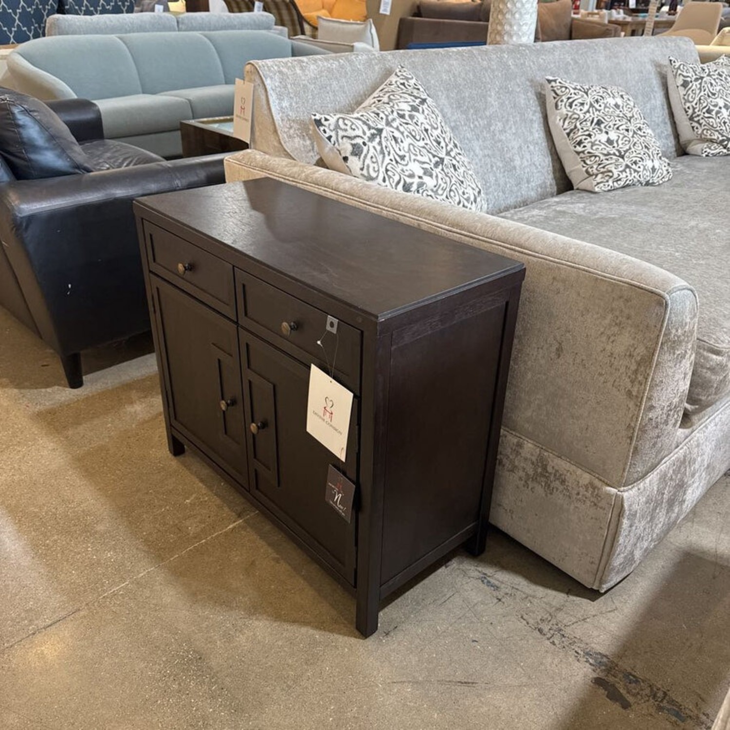 Imperial 2-Drawer Cabinet Chocolate Brown - image-1