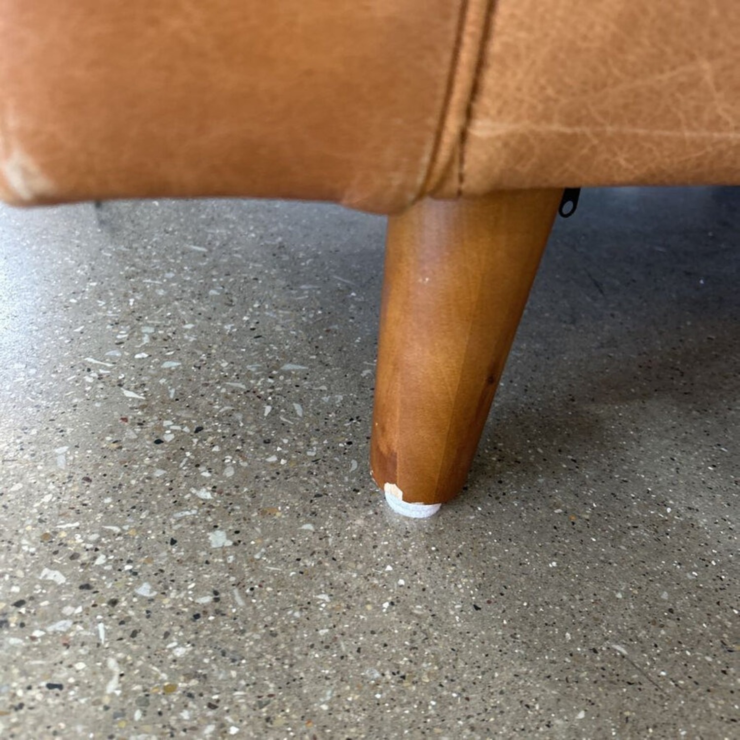MCM Leather Button Tufted Lounge Chair - image-4