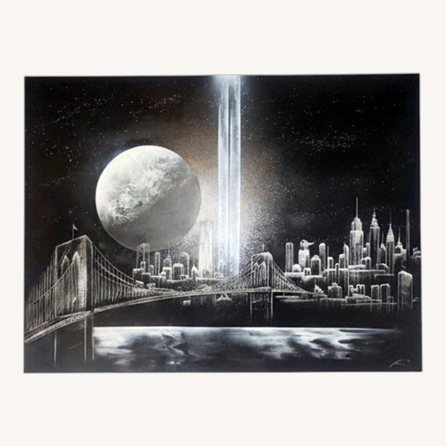 Hand Spray Painted NYC Wall Art - image-0