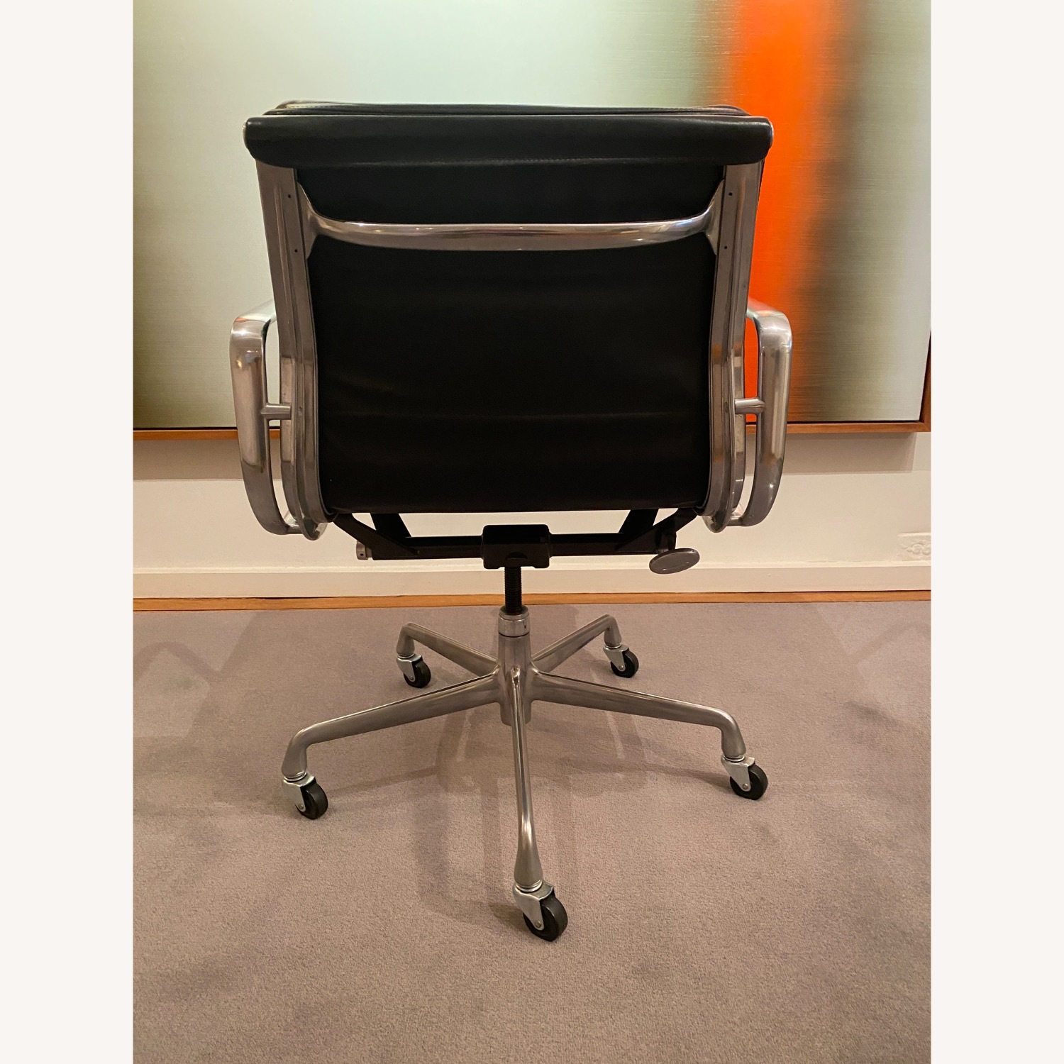 Eames Office Black Leather Office Chair - image-6