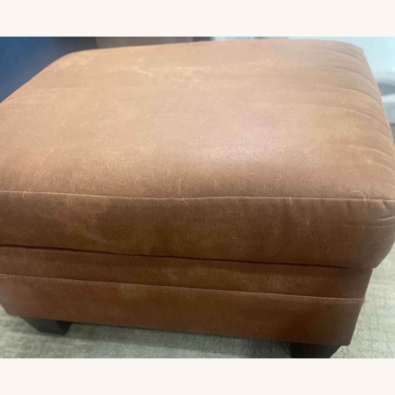 Bassett Faux Nubuck Leather Loveseat - image-7
