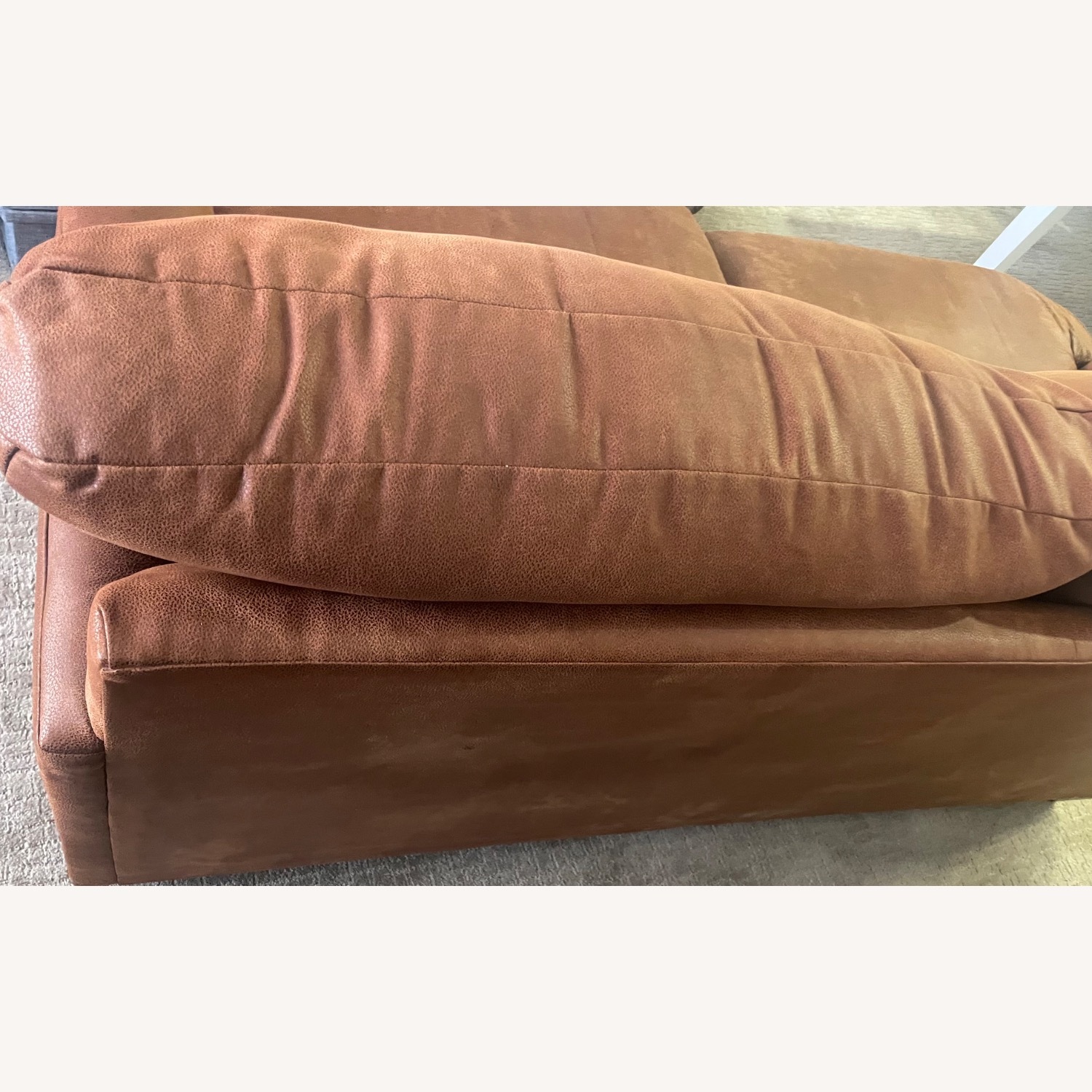 Bassett Faux Nubuck Leather Loveseat - image-4
