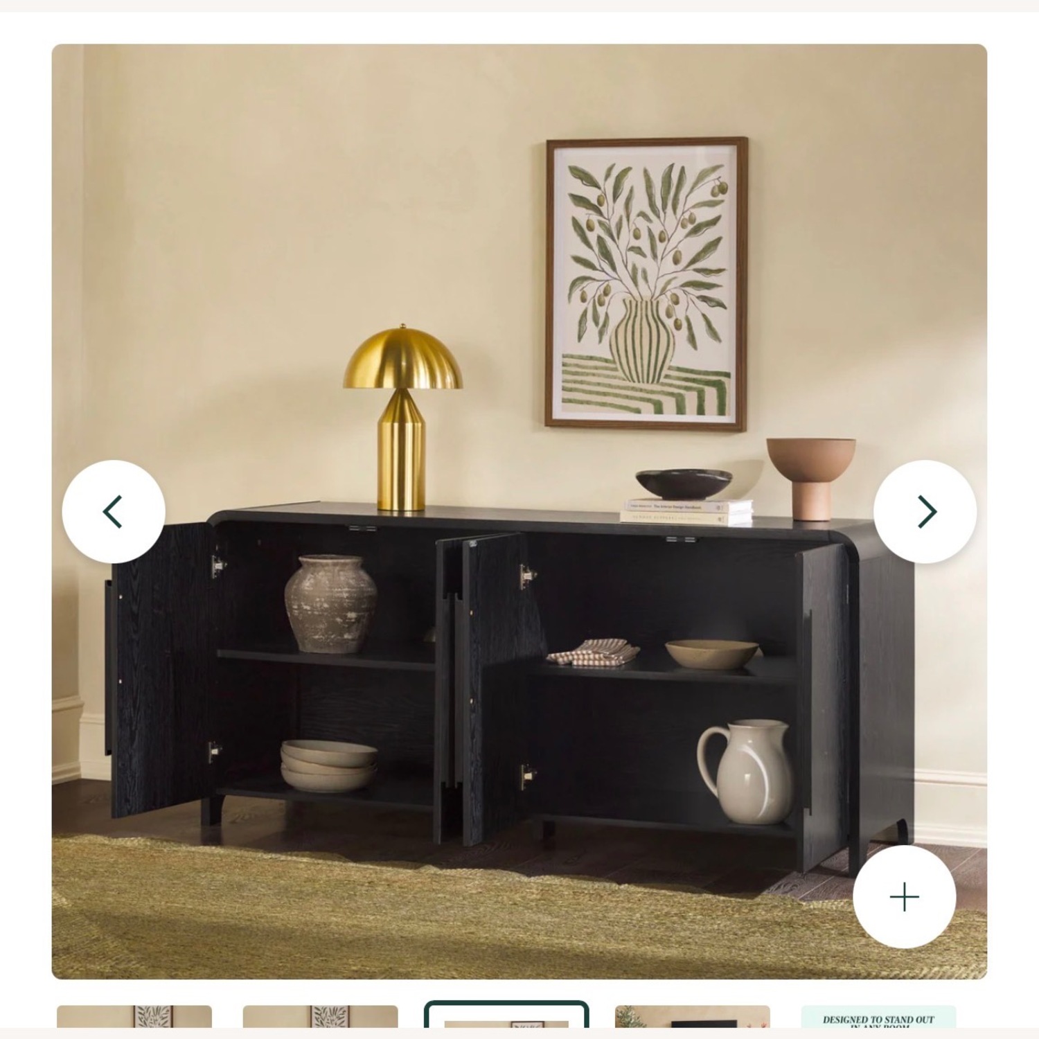 Walker Edison Black Media Storage - image-2