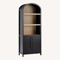 Walker Edison Modern Arched 3-Shelf Bookcase