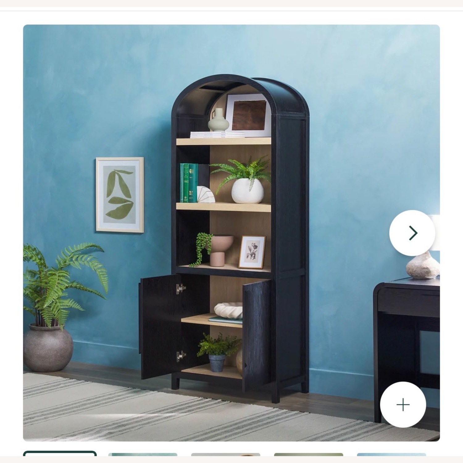 Walker Edison Modern Arched 3-Shelf Bookcase  - image-2