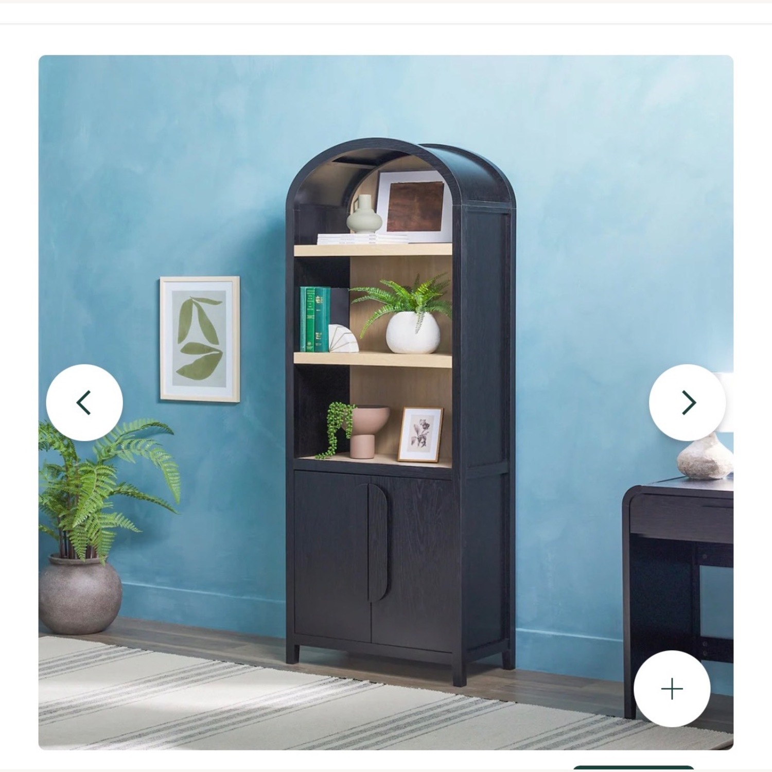 Walker Edison Modern Arched 3-Shelf Bookcase  - image-1