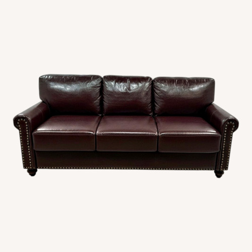 Used Charlton Home Denardo Leather Sofa with Storage for sale on AptDeco