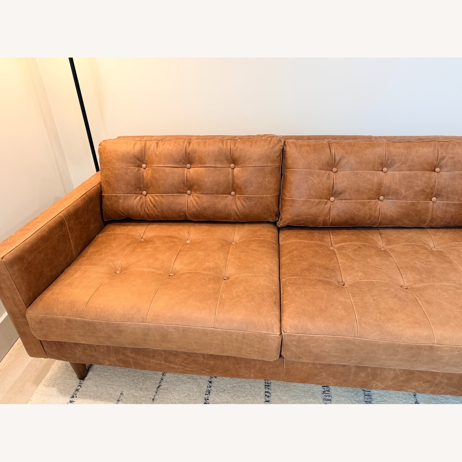Joybird Eliot Light Brown Leather 2 Piece Sectional - image-5