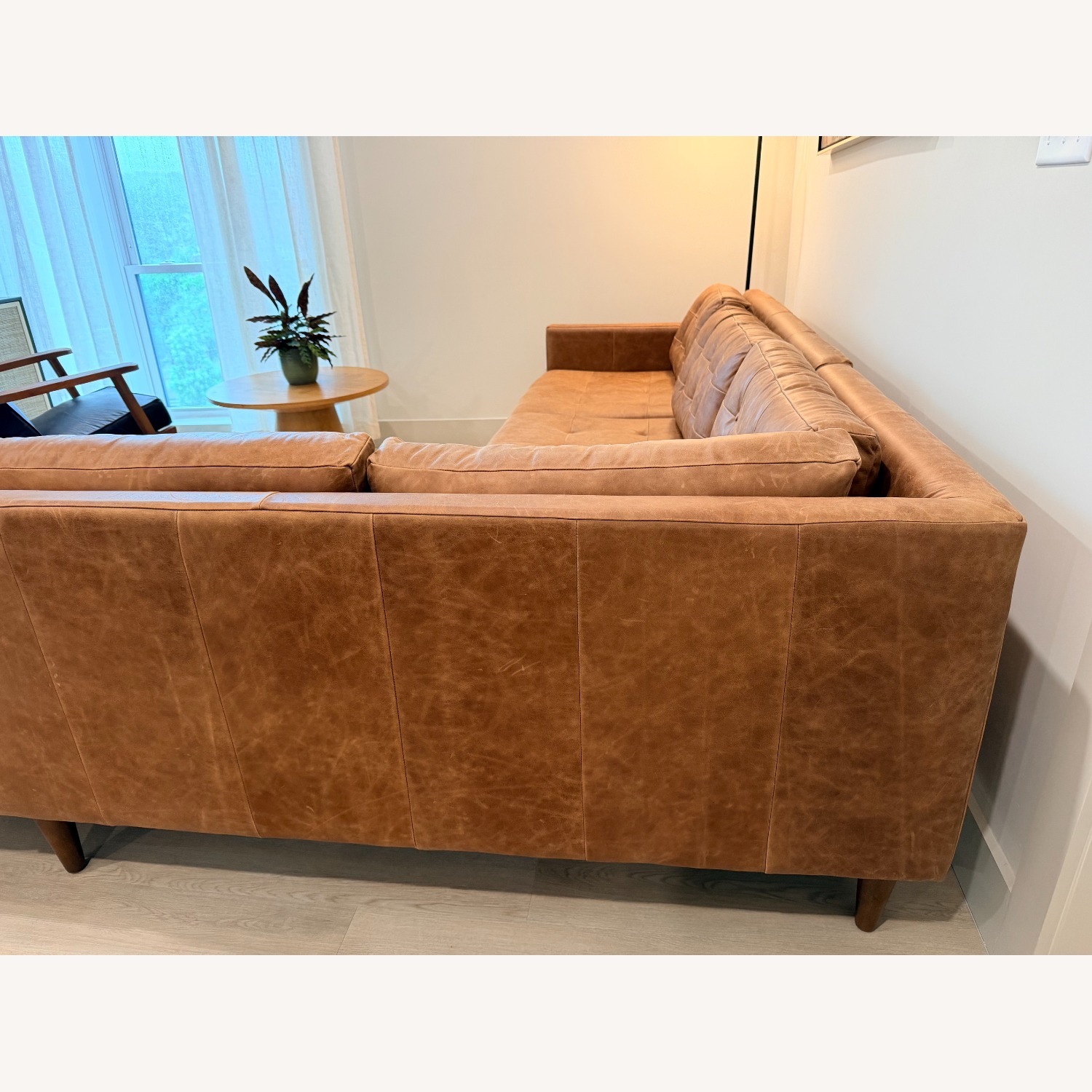 Joybird Eliot Light Brown Leather 2 Piece Sectional - image-2