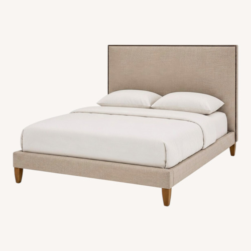 Used West Elm Emmett King Tufted Bed Frame  for sale on AptDeco