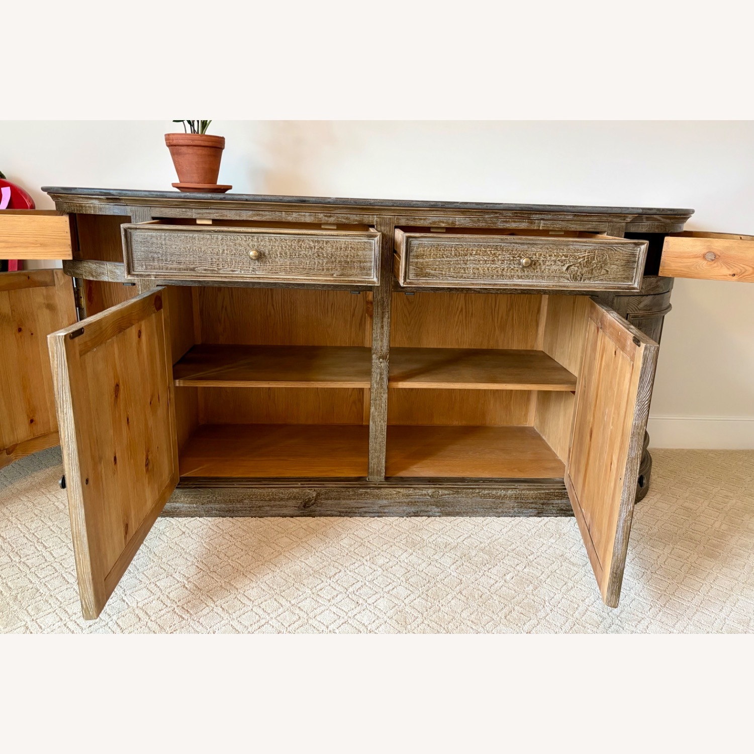 Arhaus Kensington Light Brown Wood Sideboard - image-5